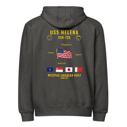 USS Helena (SSN-725) 1993-94 WestPac/Arabian Gulf Cruise Zip Hoodie
