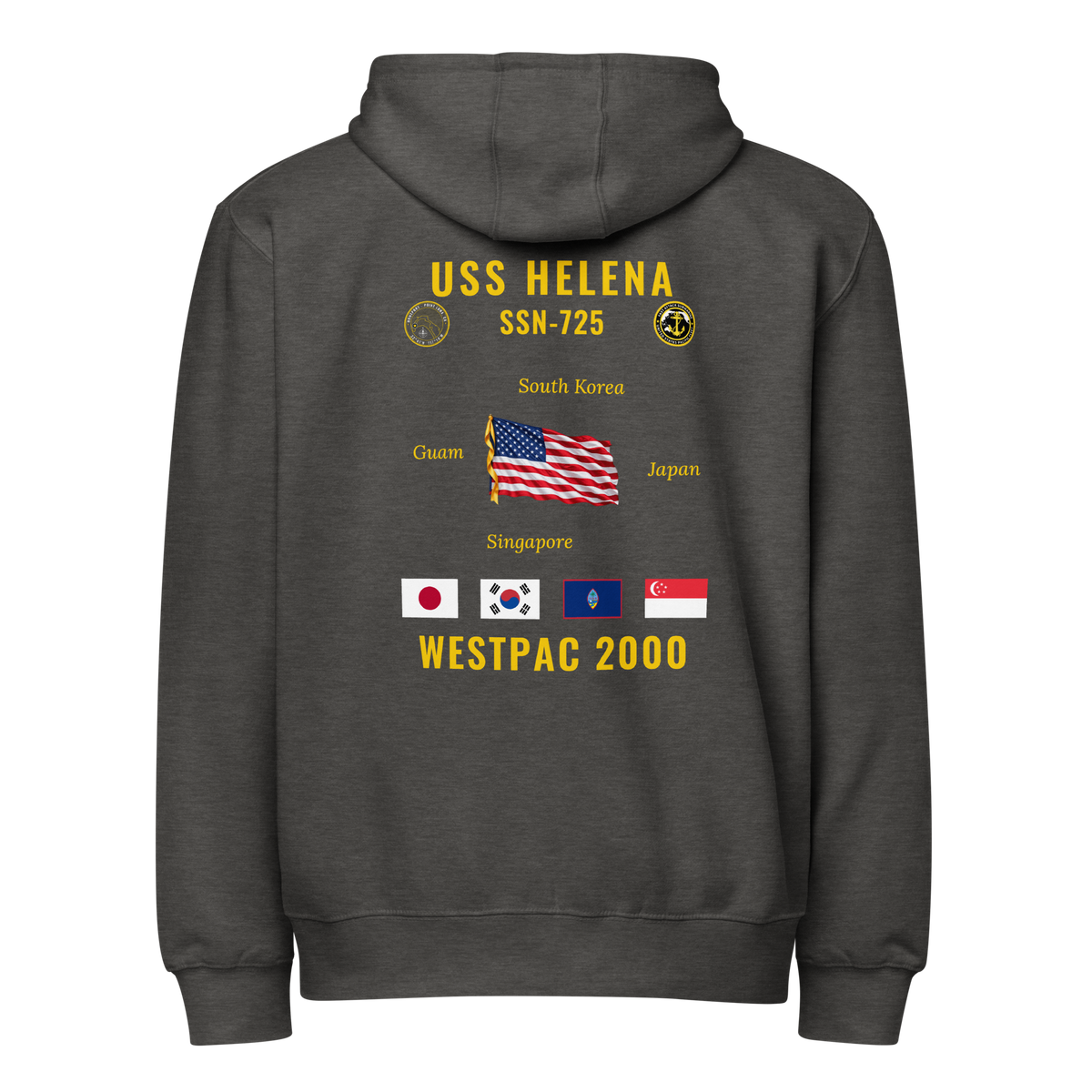USS Helena (SSN-725) 2000 WestPac Cruise Zip Hoodie