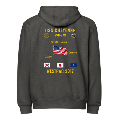 USS Cheyenne (SSN-773) 2017 WestPac Cruise Zip Hoodie