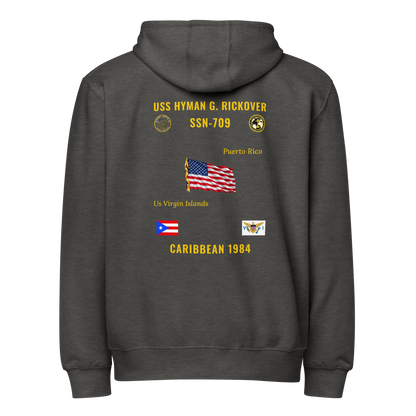 USS Hyman G. Rickover (SSN-709) 1984 Caribbean Cruise Zip Hoodie
