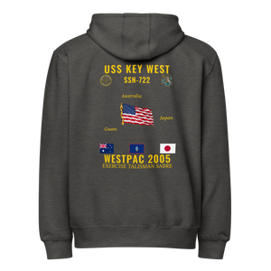 USS Key West (SSN-722) 2005 WestPac Cruise Zip Hoodie