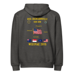 USS Jacksonville (SSN-699) 2015 WestPac Cruise Zip Hoodie