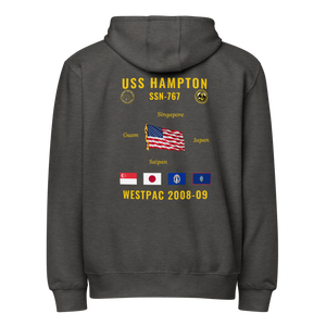 USS Hampton (SSN-767) 2008-09 WestPac Cruise Zip Hoodie
