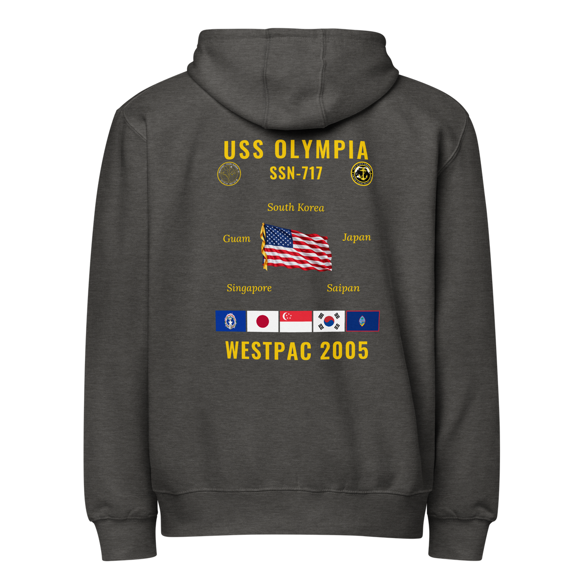 USS Olympia (SSN-717) 2005 WestPac Cruise Zip Hoodie