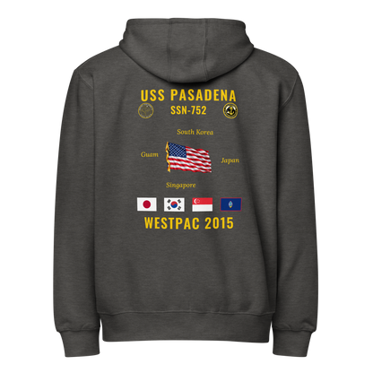 USS Pasadena (SSN-752) 2015 WestPac Cruise Zip Hoodie