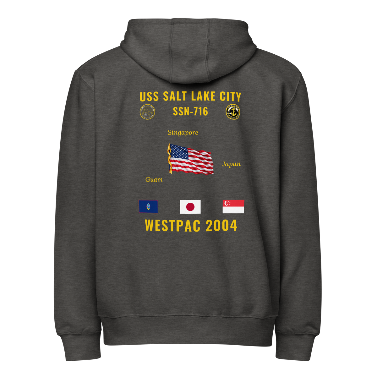 USS Salt Lake City (SSN-716) 2004 WestPac Cruise Zip Hoodie