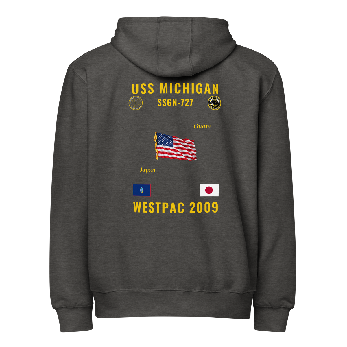 USS Michigan (SSGN-727) 2009 WestPac Cruise Zip Hoodie