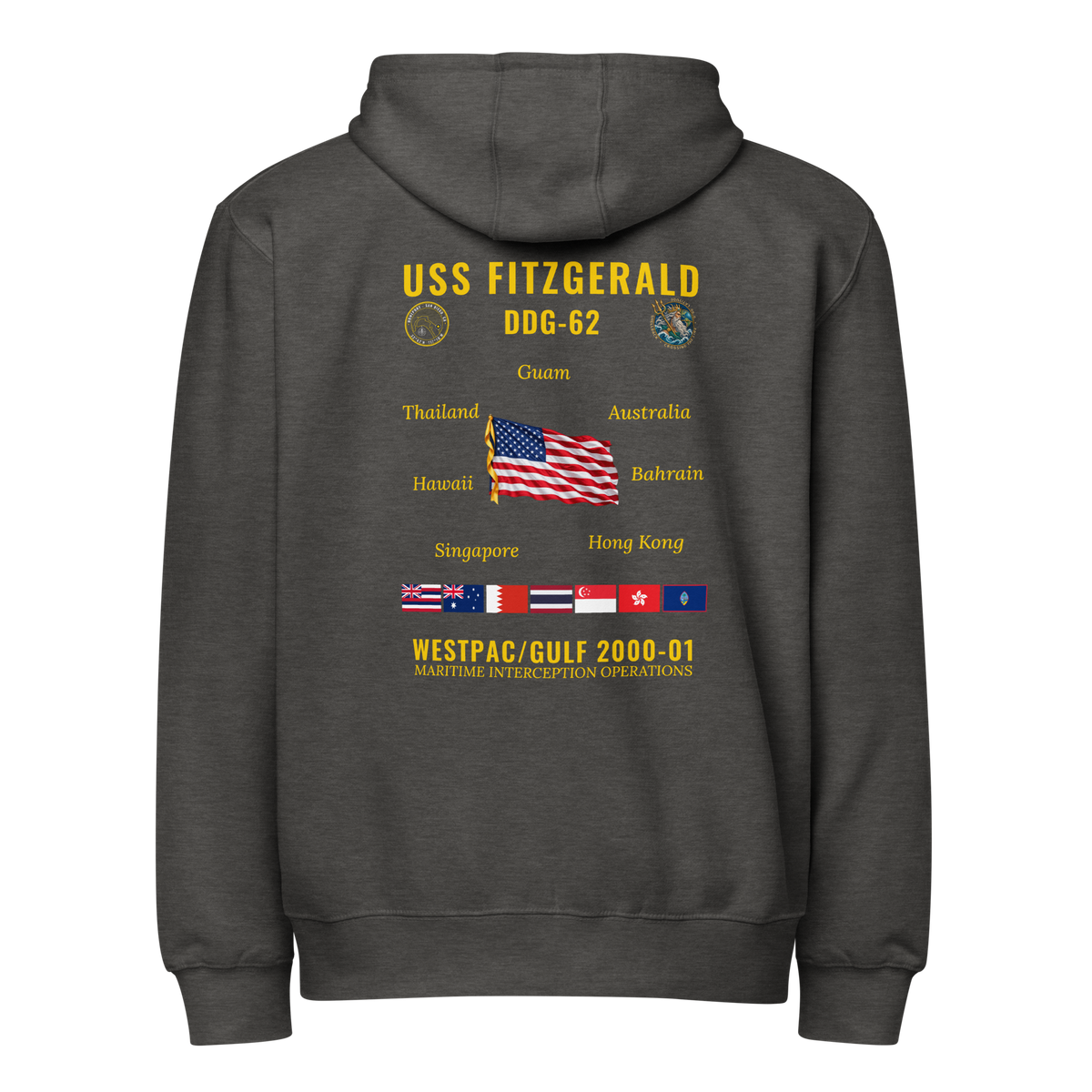 USS Fitzgerald (DDG-62) 2000-01 WestPac/Gulf Cruise Zip Hoodie