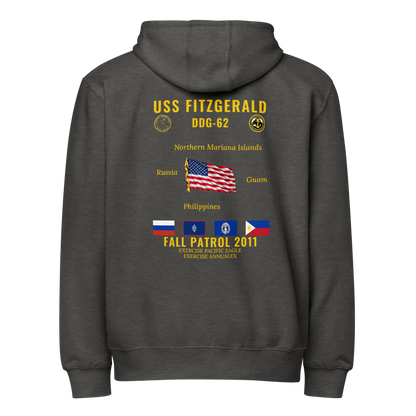 USS Fitzgerald (DDG-62) 2011 Fall Patrol Cruise Zip Hoodie