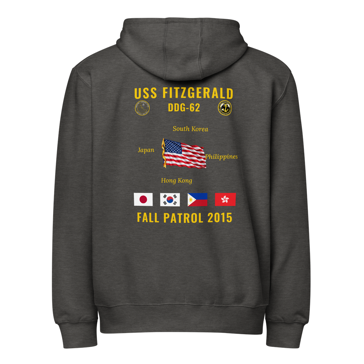 USS Fitzgerald (DDG-62) 2015 Fall Patrol Cruise Zip Hoodie