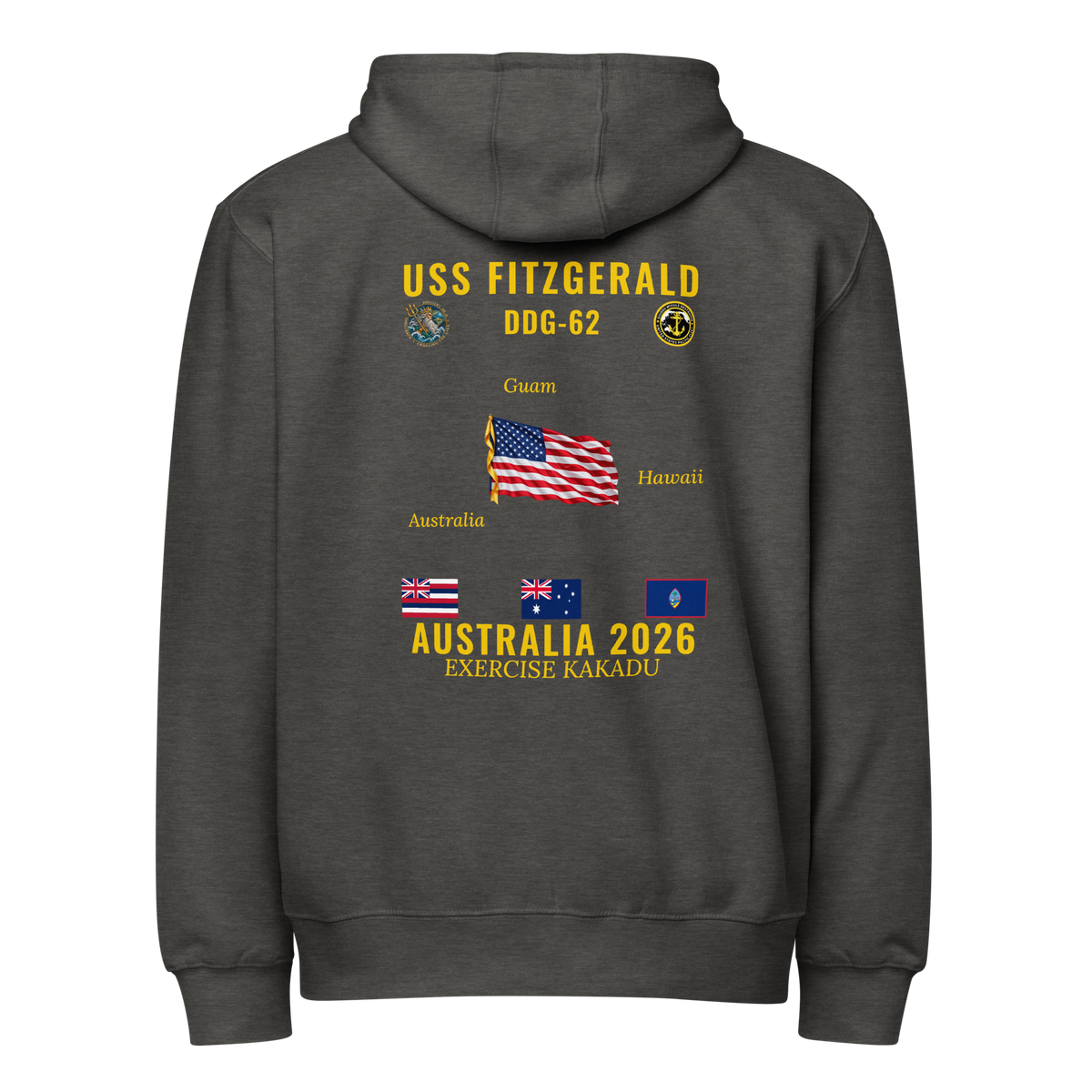 USS Fitzgerald (DDG-62) 2026 Australia Cruise Zip Hoodie