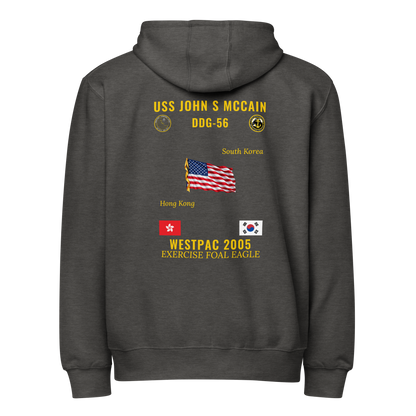 USS John S McCain (DDG-56) 2005 WestPac Cruise Zip Hoodie