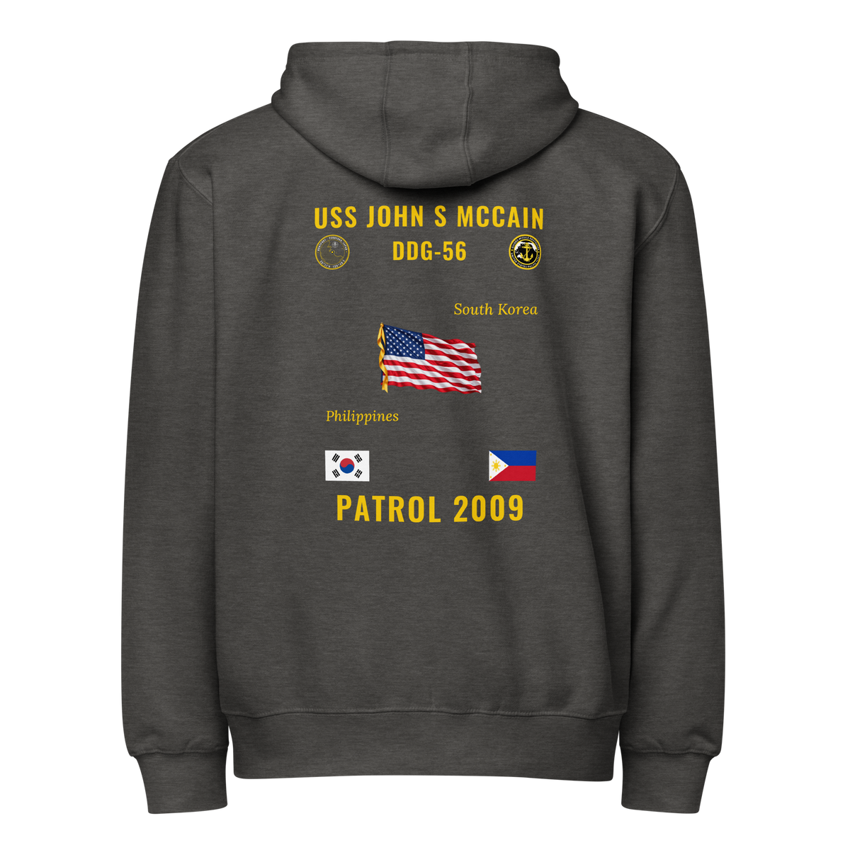 USS John S McCain (DDG-56) 2009 Patrol Cruise Zip Hoodie