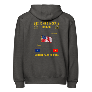 USS John S McCain (DDG-56) 2014 Spring Patrol Cruise Zip Hoodie