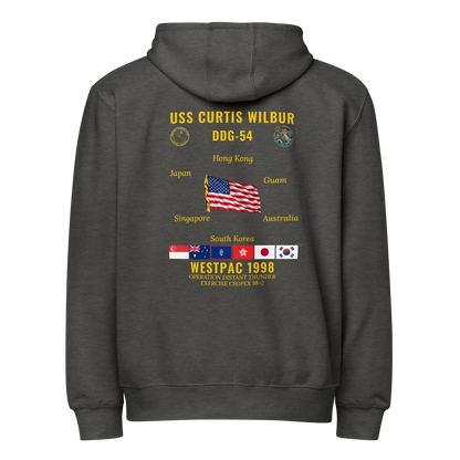 USS Curtis Wilbur (DDG-54) 1998 WestPac Cruise Zip Hoodie