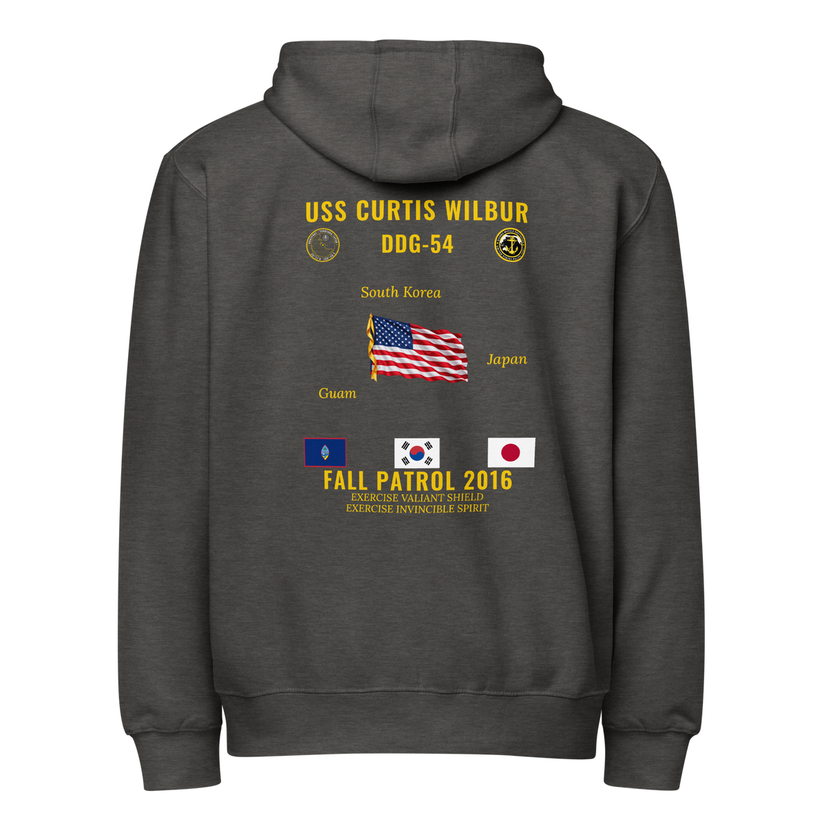USS Curtis Wilbur (DDG-54) 2016 Fall Patrol Cruise Zip Hoodie