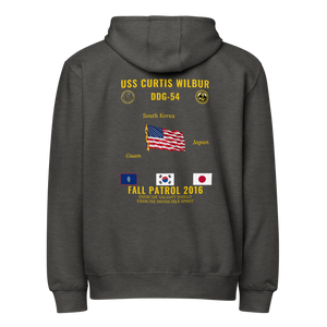 USS Curtis Wilbur (DDG-54) 2016 Fall Patrol Cruise Zip Hoodie