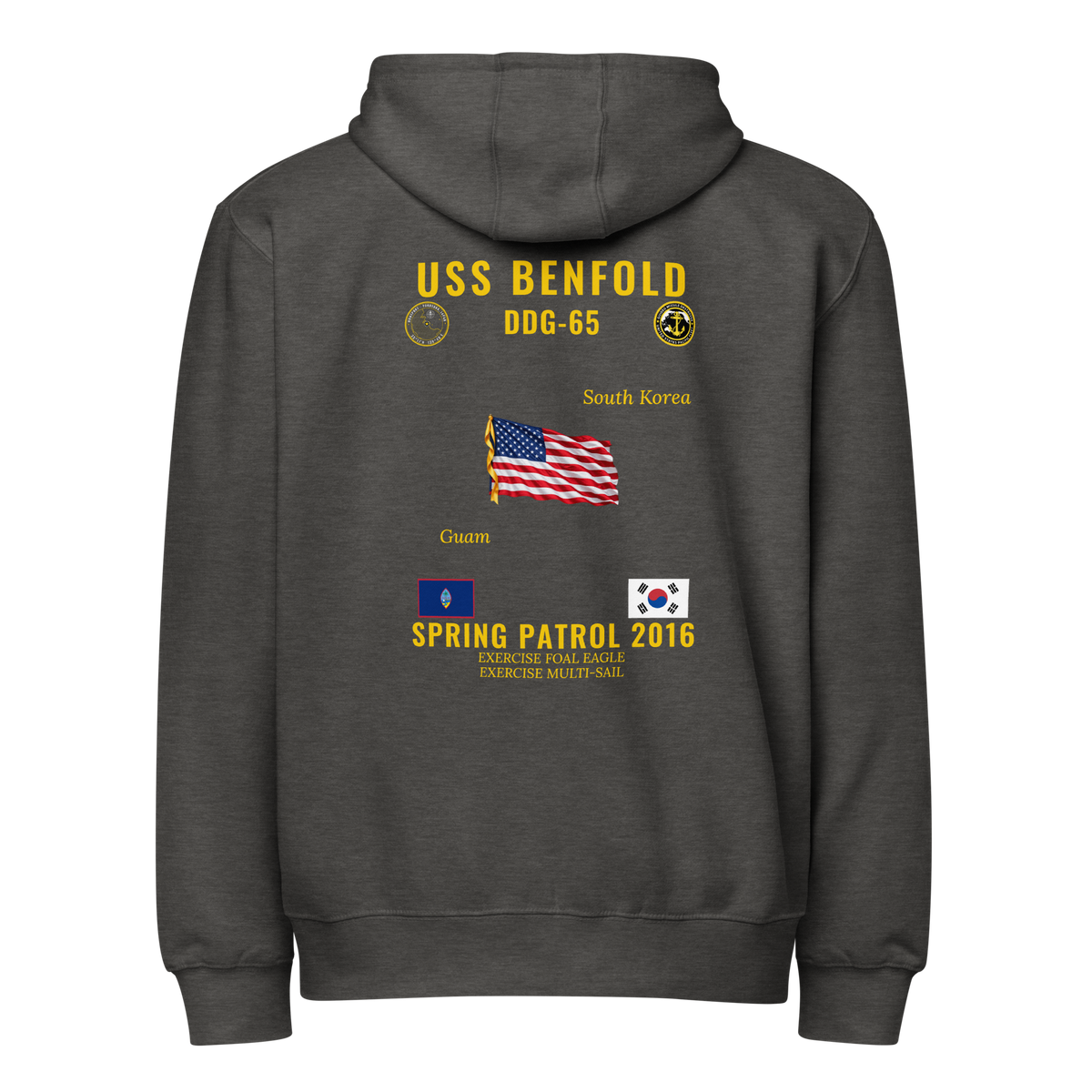 USS Benfold (DDG-65) 2016 Spring Patrol Cruise Zip Hoodie