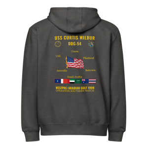 USS Curtis Wilbur (DDG-54) 1999 WestPac/Arabian Gulf Cruise Zip Hoodie