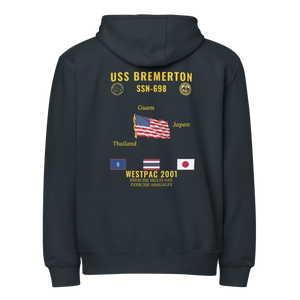 USS Bremerton (SSN-698) 2001 WestPac Cruise Zip Hoodie