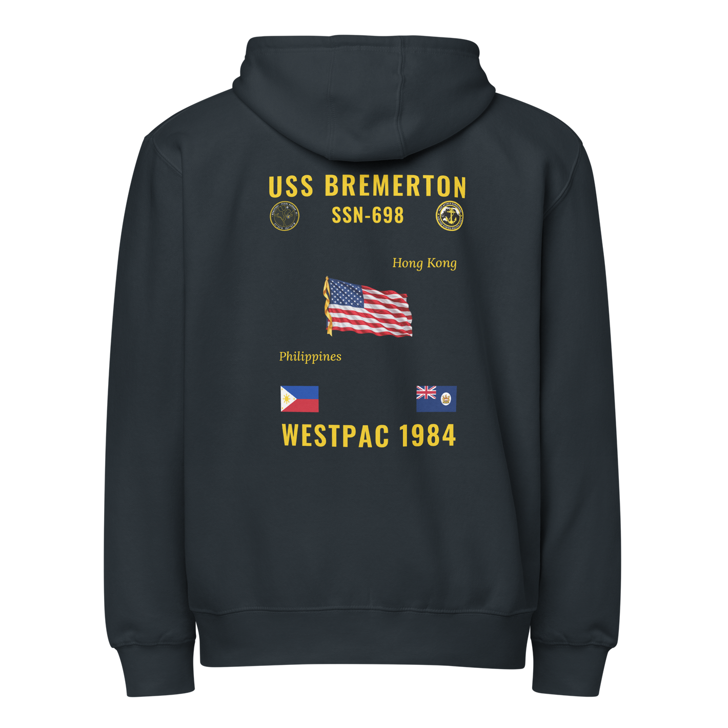 USS Bremerton (SSN-698) 1984 WestPac Cruise Zip Hoodie