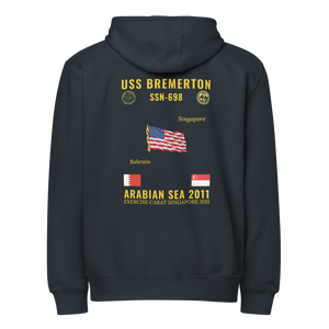 USS Bremerton (SSN-698) 2011 Arabian Sea Cruise Zip Hoodie