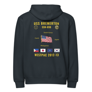USS Bremerton (SSN-698) 2012-13 WestPac Cruise Zip Hoodie