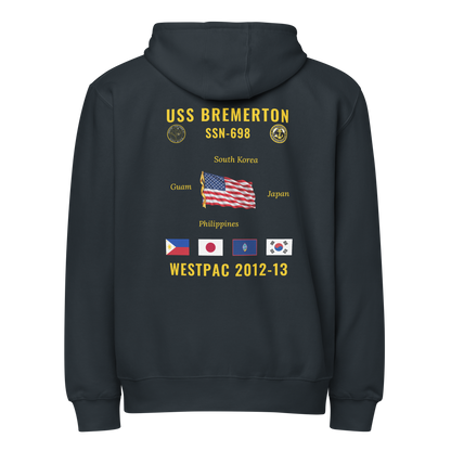 USS Bremerton (SSN-698) 2012-13 WestPac Cruise Zip Hoodie