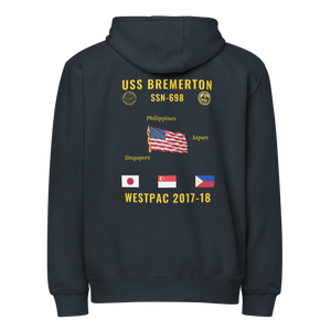 USS Bremerton (SSN-698) 2017-18 WestPac Cruise Zip Hoodie
