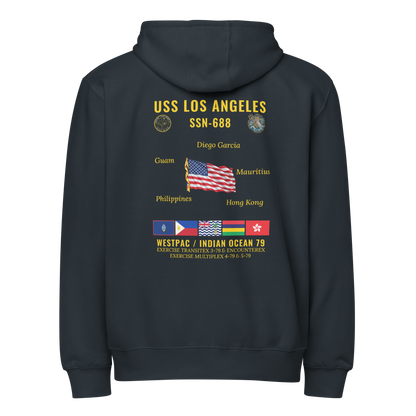USS Los Angeles (SSN-688) 1979 WestPac/Indian Ocean Cruise Zip Hoodie