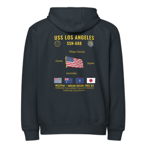 USS Los Angeles (SSN-688) 1982-83 WestPac/Indian Ocean Cruise Zip Hoodie