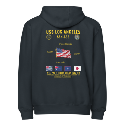USS Los Angeles (SSN-688) 1982-83 WestPac/Indian Ocean Cruise Zip Hoodie