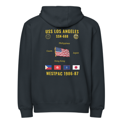 USS Los Angeles (SSN-688) 1986-87 WestPac Cruise Zip Hoodie