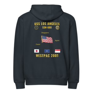 USS Los Angeles (SSN-688) 2001 WestPac Cruise Zip Hoodie