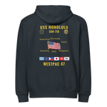 USS Honolulu (SSN-718) 1987 WestPac Cruise Zip Hoodie