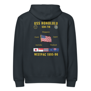 USS Honolulu (SSN-718) 1995-96 WestPac Cruise Zip Hoodie