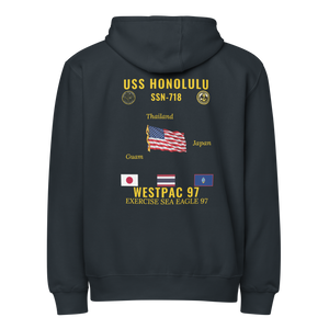 USS Honolulu (SSN-718) 1997 WestPac Cruise Zip Hoodie