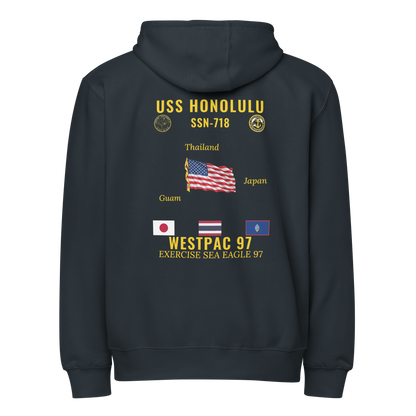 USS Honolulu (SSN-718) 1997 WestPac Cruise Zip Hoodie
