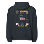 USS Honolulu (SSN-718) 1999 WestPac Cruise Zip Hoodie
