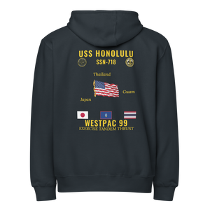 USS Honolulu (SSN-718) 1999 WestPac Cruise Zip Hoodie