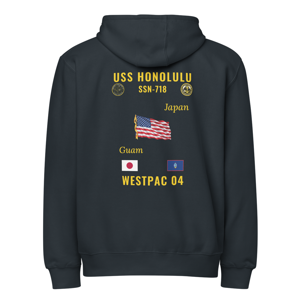 USS Honolulu (SSN-718) 2004 WestPac Cruise Zip Hoodie