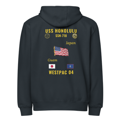 USS Honolulu (SSN-718) 2004 WestPac Cruise Zip Hoodie
