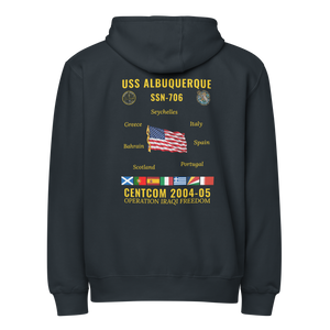 USS Albuquerque (SSN-706) 2004-05 CENTCOM Cruise Zip Hoodie