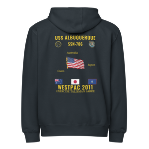 USS Albuquerque (SSN-706) 2011 WestPac Cruise Zip Hoodie