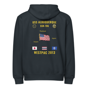 USS Albuquerque (SSN-706) 2013 WestPac Cruise Zip Hoodie