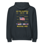 USS San Francisco (SSN-711) 1992 WestPac Cruise Zip Hoodie