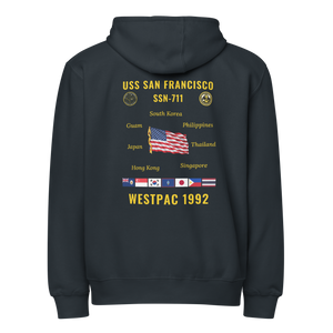 USS San Francisco (SSN-711) 1992 WestPac Cruise Zip Hoodie