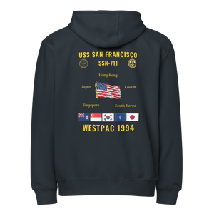 USS San Francisco (SSN-711) 1994 WestPac Cruise Zip Hoodie