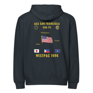 USS San Francisco (SSN-711) 1996 WestPac Cruise Zip Hoodie