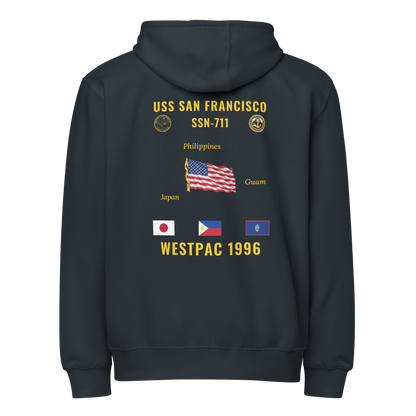 USS San Francisco (SSN-711) 1996 WestPac Cruise Zip Hoodie
